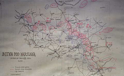 Mapa Bitwy Warszawskiej 1920